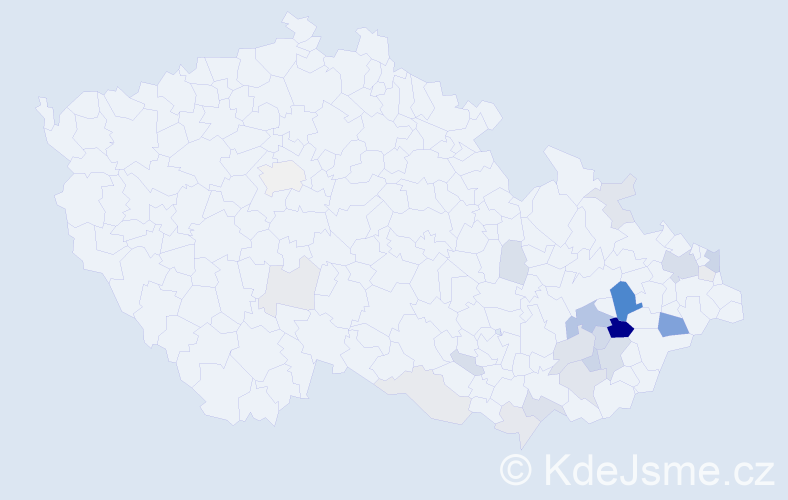 Příjmení: 'Mikšánková', počet výskytů 71 v celé ČR