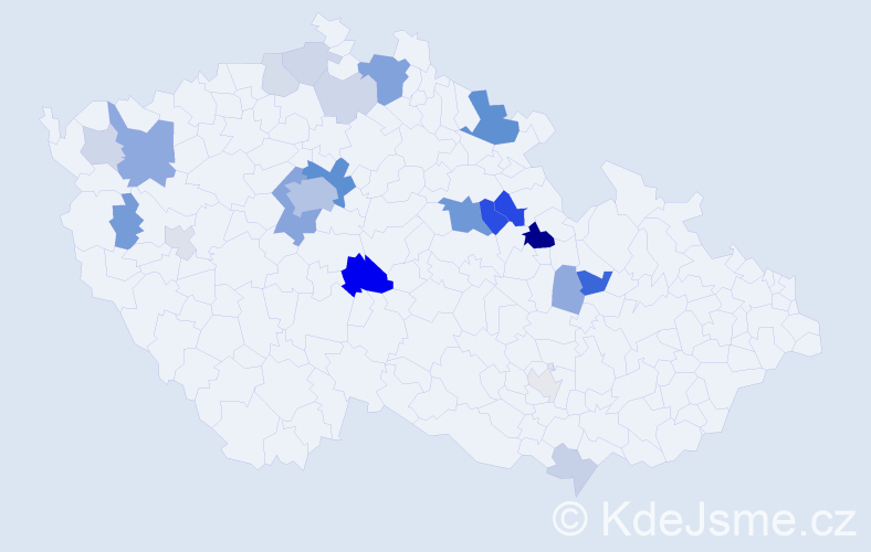 Příjmení: 'Hainzová', počet výskytů 70 v celé ČR