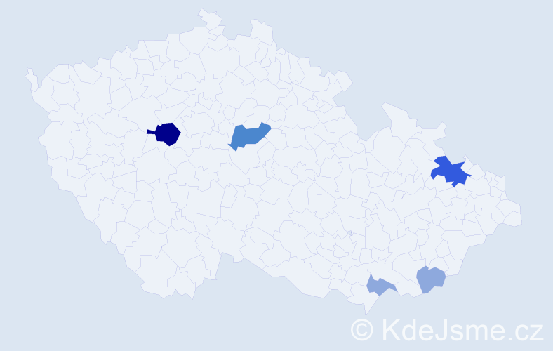 Příjmení: 'Pionteková', počet výskytů 12 v celé ČR