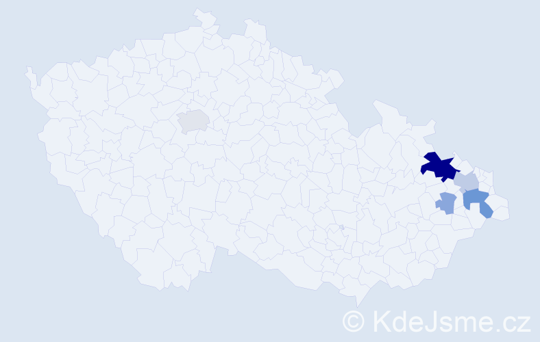 Příjmení: 'Lubeník', počet výskytů 16 v celé ČR