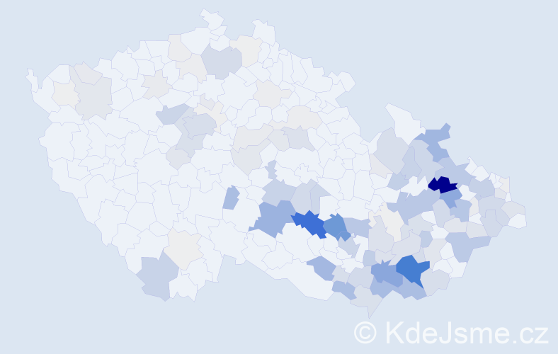 Příjmení: 'Panáček', počet výskytů 517 v celé ČR