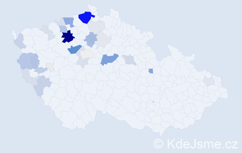 Příjmení: 'Korpa', počet výskytů 115 v celé ČR