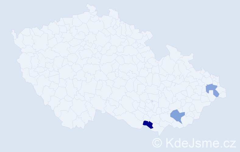 Příjmení: 'Gattinger', počet výskytů 3 v celé ČR