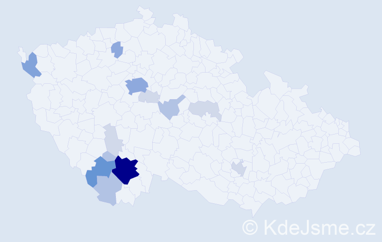 Příjmení: 'Rotbauer', počet výskytů 42 v celé ČR