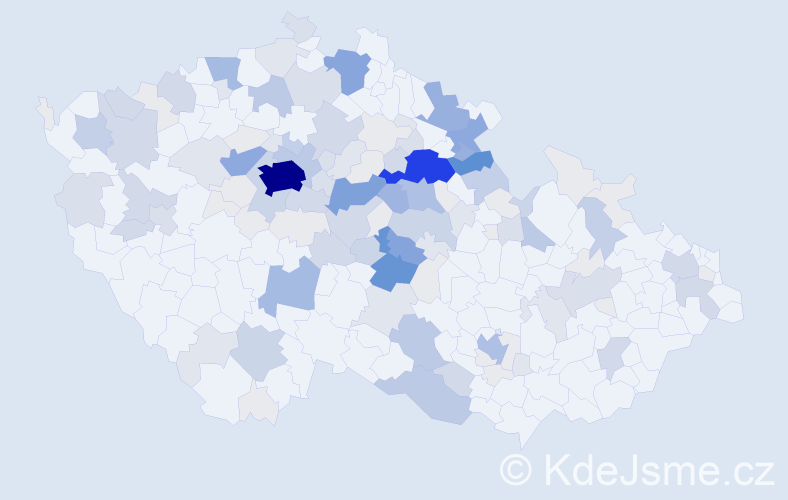 Příjmení: 'Kárníková', počet výskytů 525 v celé ČR