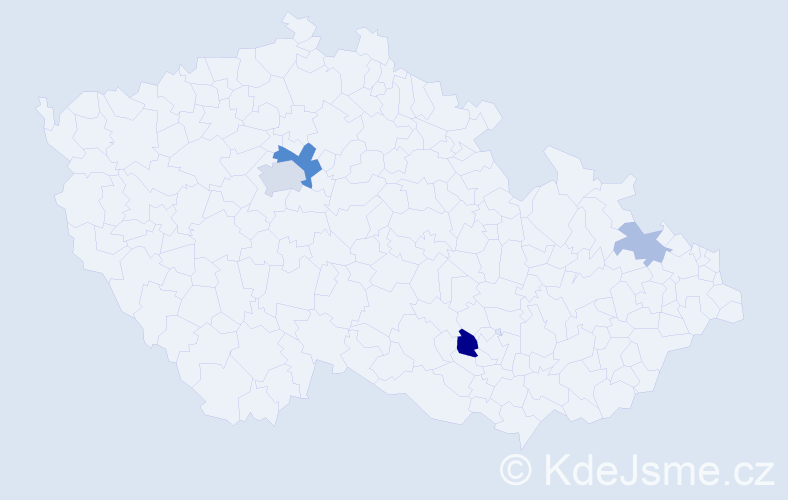 Příjmení: 'Sandu', počet výskytů 9 v celé ČR
