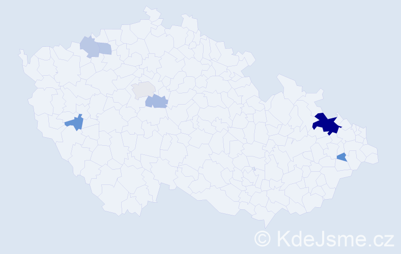 Příjmení: 'Unruh', počet výskytů 17 v celé ČR
