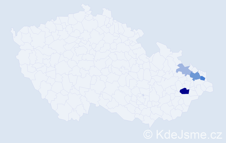 Příjmení: 'Divák', počet výskytů 12 v celé ČR