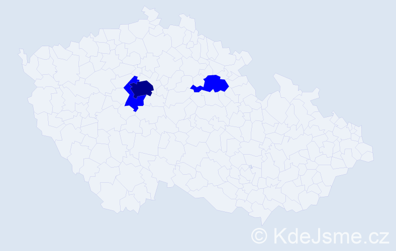 Příjmení: 'Mähringová', počet výskytů 4 v celé ČR
