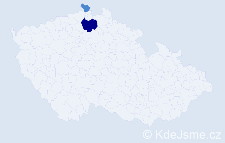Příjmení: 'Tabi', počet výskytů 4 v celé ČR