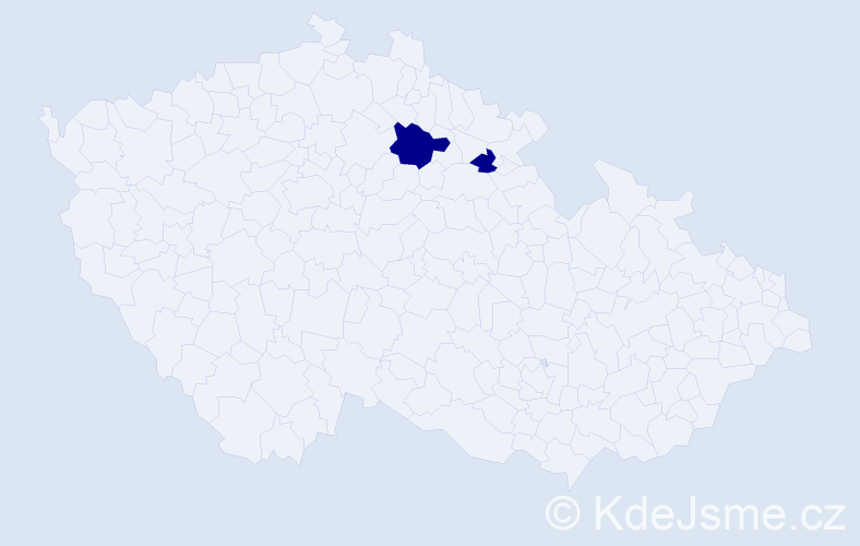 Příjmení: 'Kislov', počet výskytů 2 v celé ČR