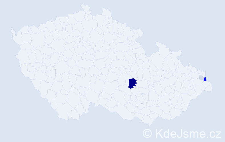 Příjmení: 'Trentinová', počet výskytů 9 v celé ČR