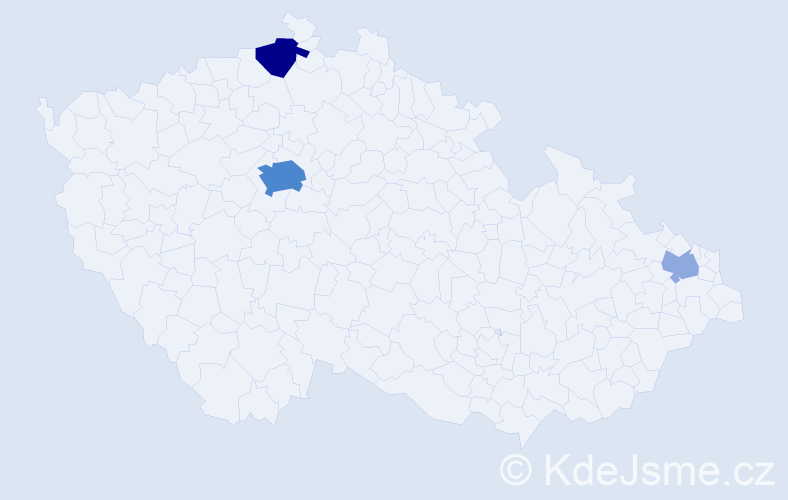 Příjmení: 'Kaye', počet výskytů 10 v celé ČR