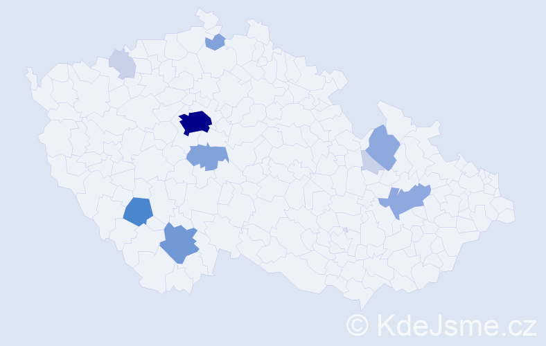 Příjmení: 'Ladislav', počet výskytů 34 v celé ČR