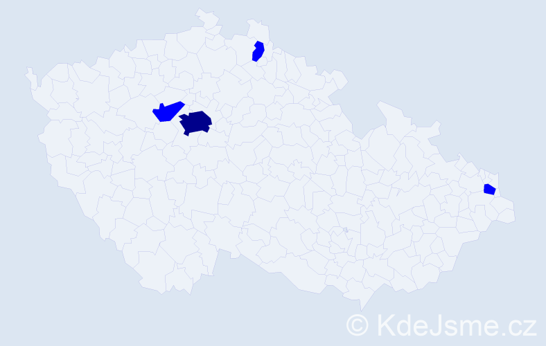 Příjmení: 'Popjuk', počet výskytů 5 v celé ČR