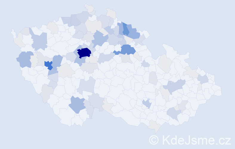 Příjmení: 'Korda', počet výskytů 353 v celé ČR