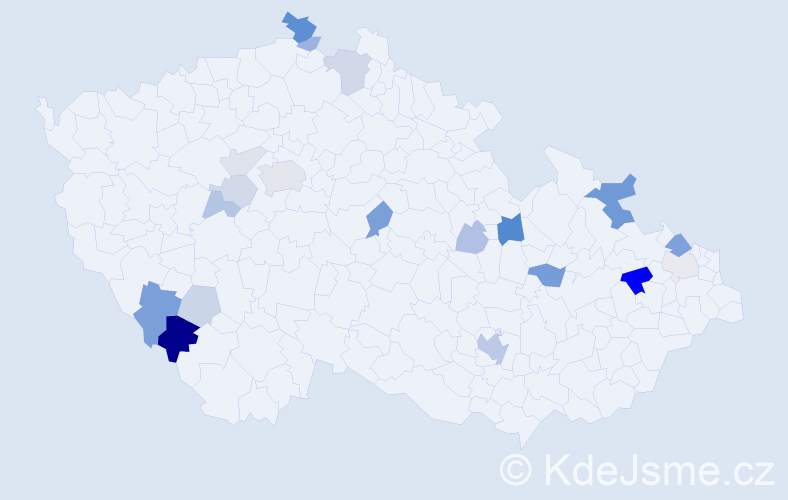 Příjmení: 'Blaschková', počet výskytů 50 v celé ČR