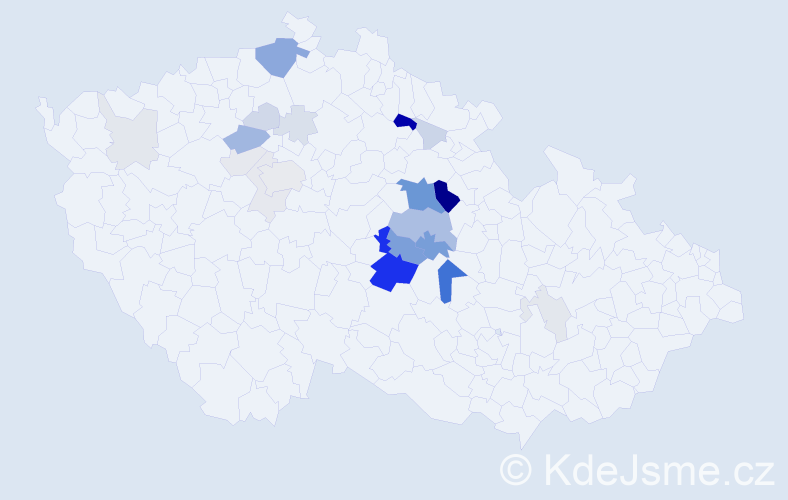 Příjmení: 'Vopršal', počet výskytů 85 v celé ČR