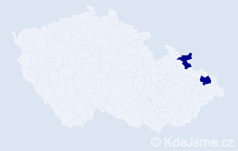 Příjmení: 'Kiculis', počet výskytů 4 v celé ČR