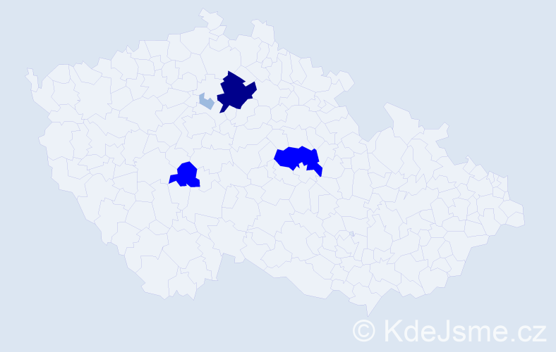 Příjmení: 'Guitti', počet výskytů 11 v celé ČR