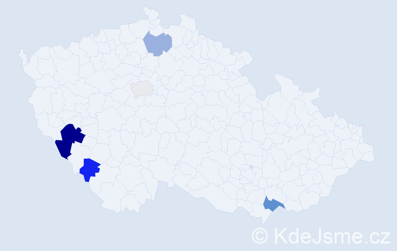 Příjmení: 'Gaidos', počet výskytů 9 v celé ČR