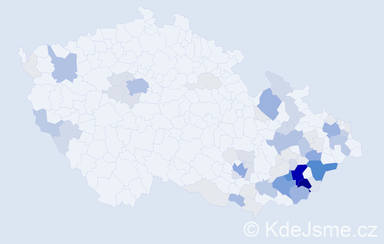 Příjmení: 'Talaš', počet výskytů 280 v celé ČR