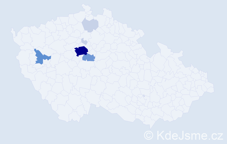 Příjmení: 'Caithamel', počet výskytů 23 v celé ČR