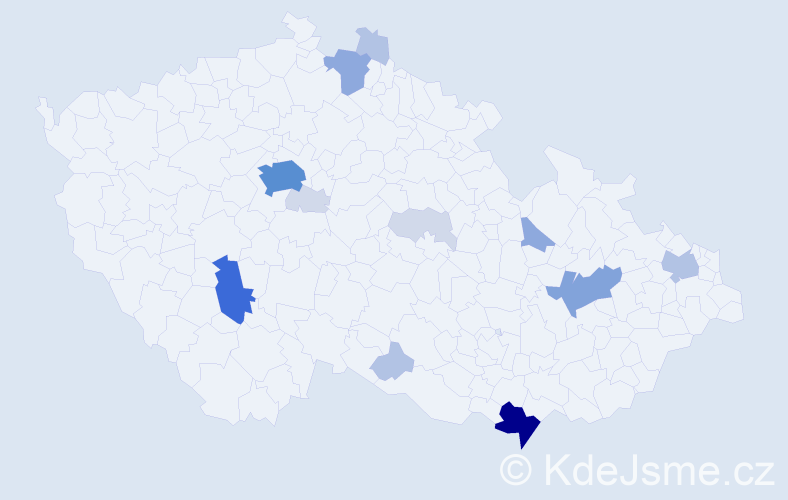 Příjmení: 'Čuková', počet výskytů 50 v celé ČR