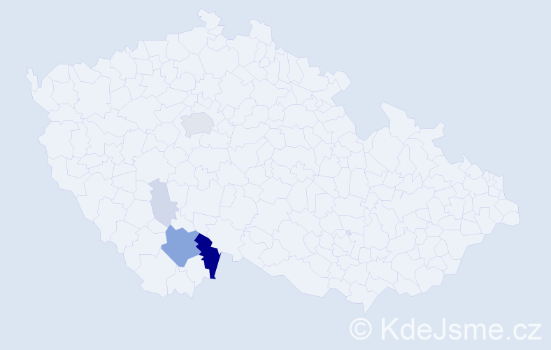 Příjmení: 'Márovec', počet výskytů 21 v celé ČR