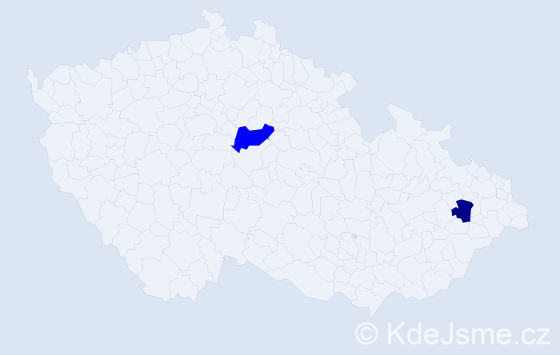 Příjmení: 'Blancová', počet výskytů 3 v celé ČR