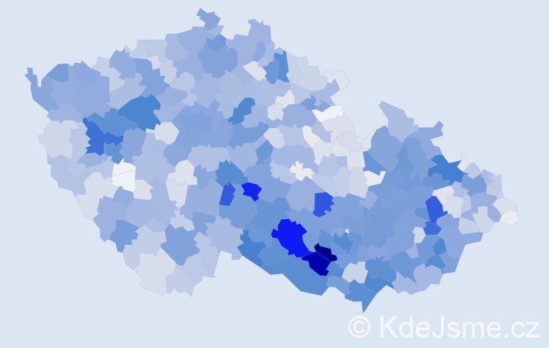 Příjmení: 'Čech', počet výskytů 6410 v celé ČR