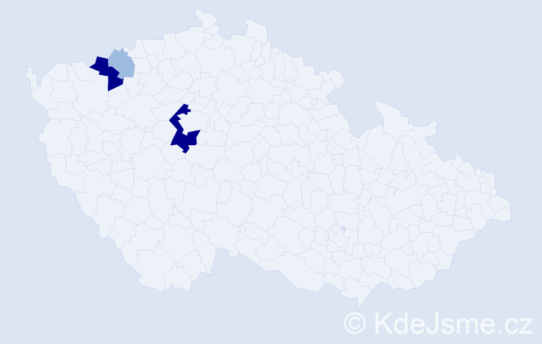 Příjmení: 'Pitterlingová', počet výskytů 9 v celé ČR