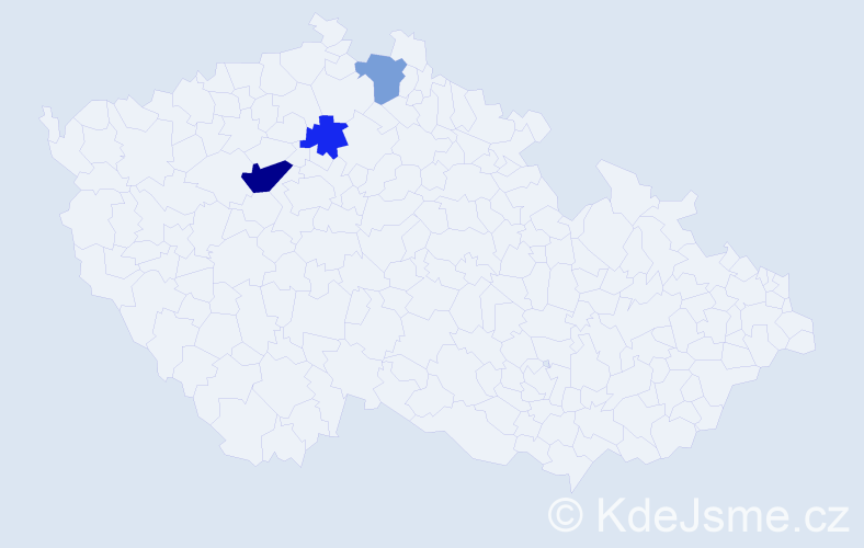 Příjmení: 'Lukacková', počet výskytů 5 v celé ČR