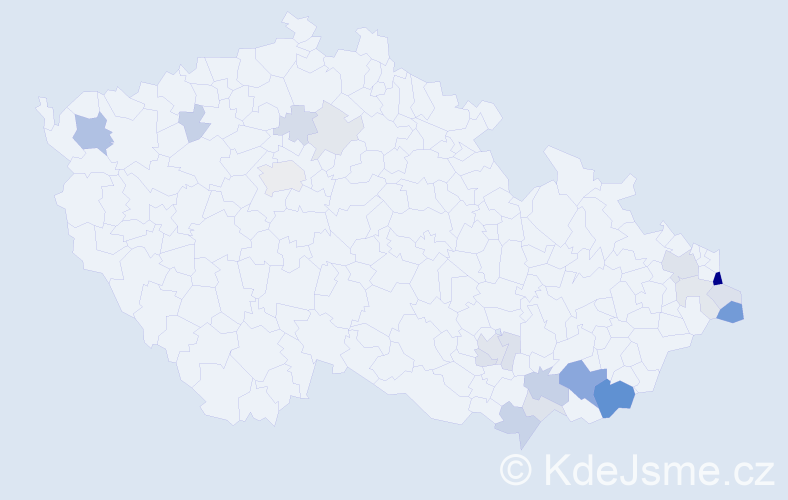 Příjmení: 'Buják', počet výskytů 54 v celé ČR