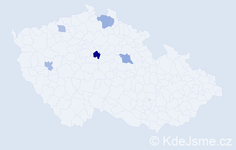 Příjmení: 'Pechholdová', počet výskytů 10 v celé ČR