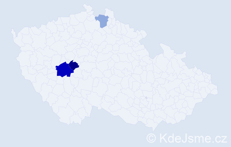 Příjmení: 'Nedoroščiková', počet výskytů 5 v celé ČR