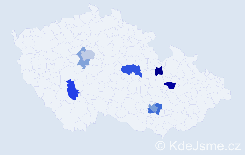 Příjmení: 'Kadlc', počet výskytů 28 v celé ČR