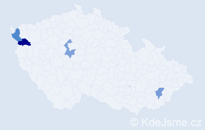 Příjmení: 'Sillerová', počet výskytů 4 v celé ČR