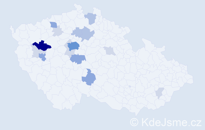 Příjmení: 'Bartásková', počet výskytů 45 v celé ČR