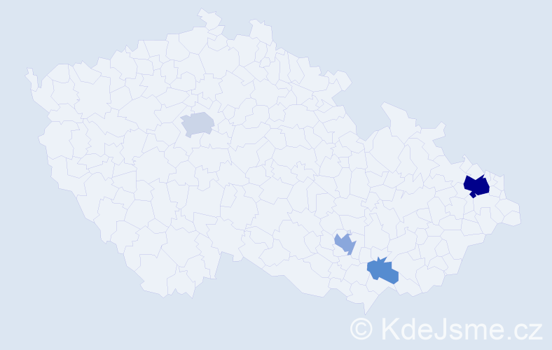 Příjmení: 'Wasiková', počet výskytů 13 v celé ČR