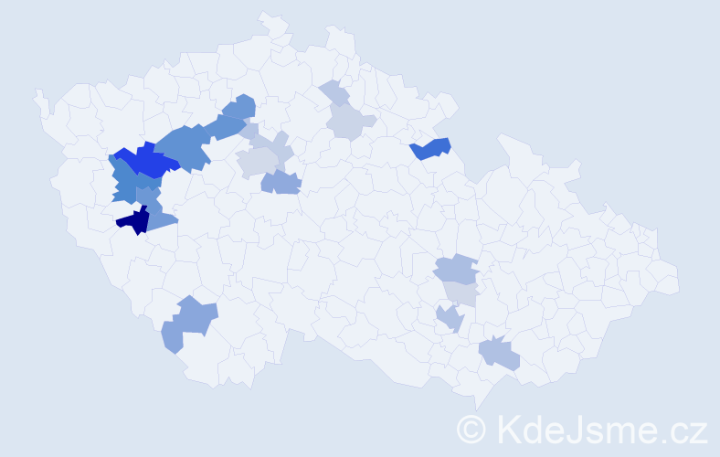 Příjmení: 'Sušánková', počet výskytů 80 v celé ČR