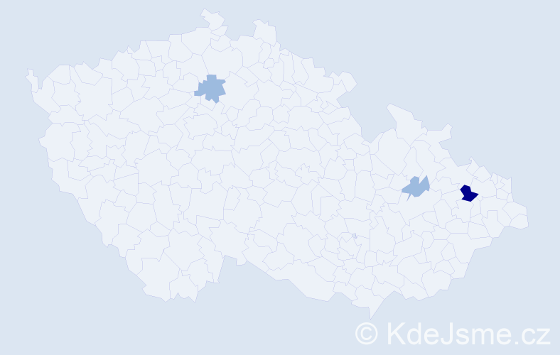 Příjmení: 'Vrabl', počet výskytů 6 v celé ČR