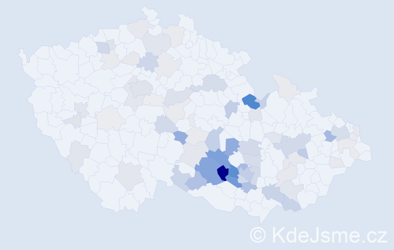 Příjmení: 'Chmelíčková', počet výskytů 310 v celé ČR