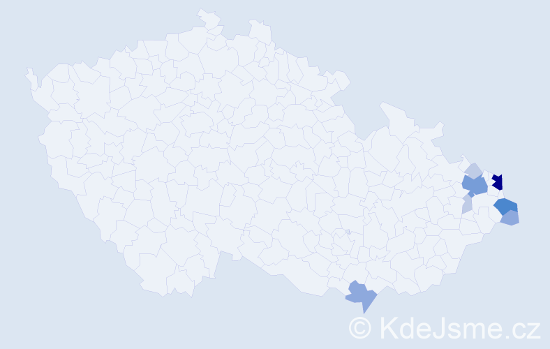 Příjmení: 'Krawczyková', počet výskytů 24 v celé ČR