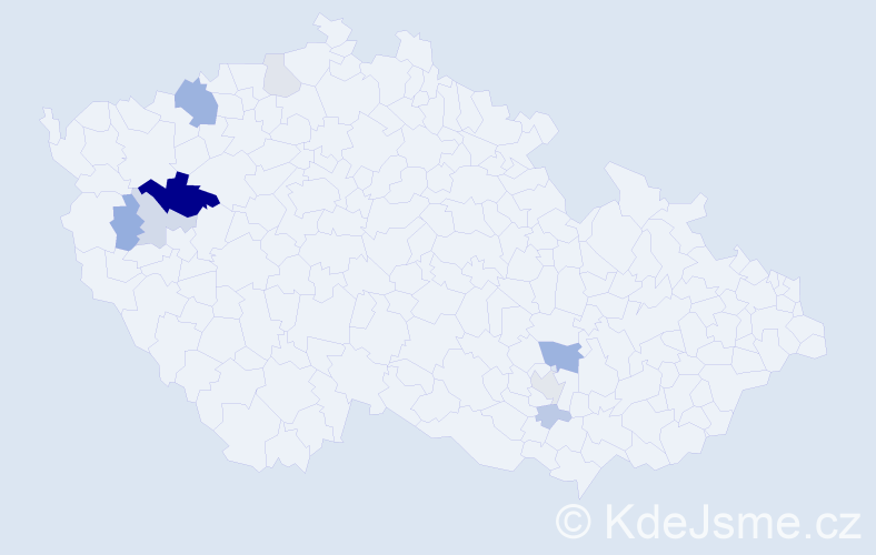 Příjmení: 'Krevová', počet výskytů 20 v celé ČR