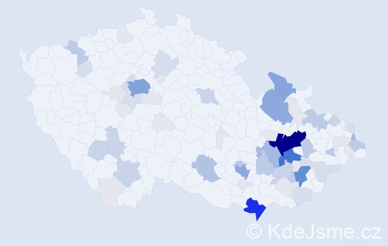 Příjmení: 'Skoupil', počet výskytů 240 v celé ČR