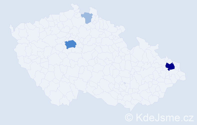 Příjmení: 'Sikula', počet výskytů 7 v celé ČR