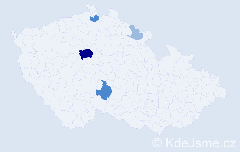 Příjmení: 'Golecká', počet výskytů 9 v celé ČR