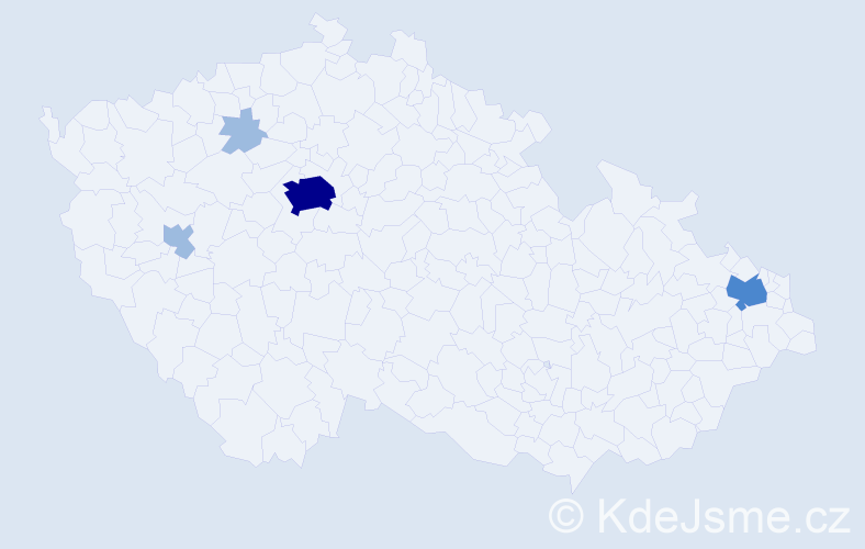 Příjmení: 'Falterová', počet výskytů 8 v celé ČR
