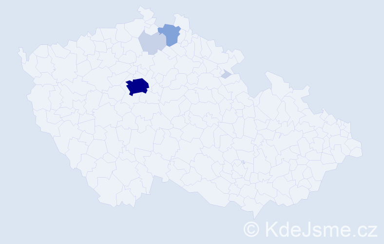 Příjmení: 'Rutnerová', počet výskytů 17 v celé ČR